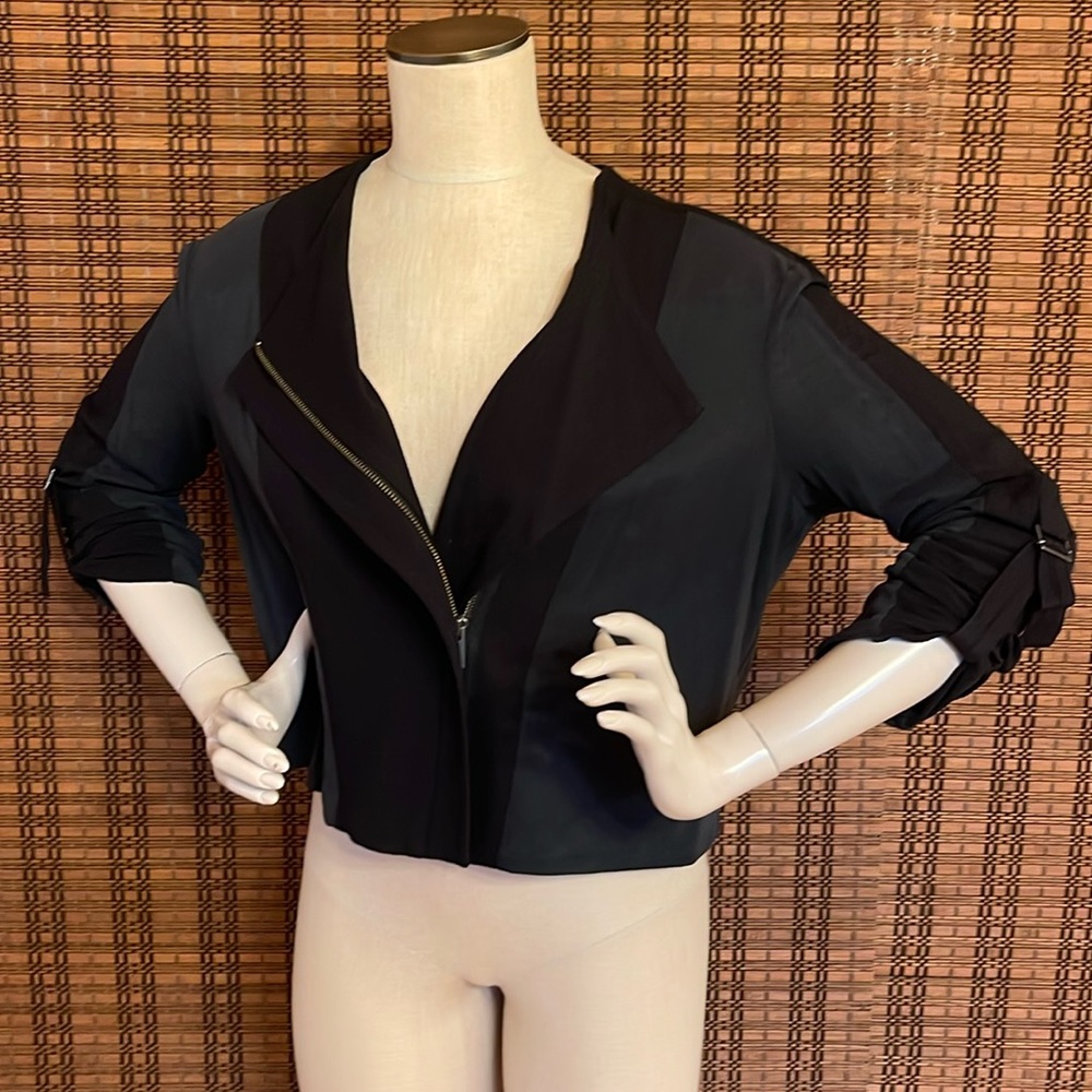 Rachel Roy cropped moto